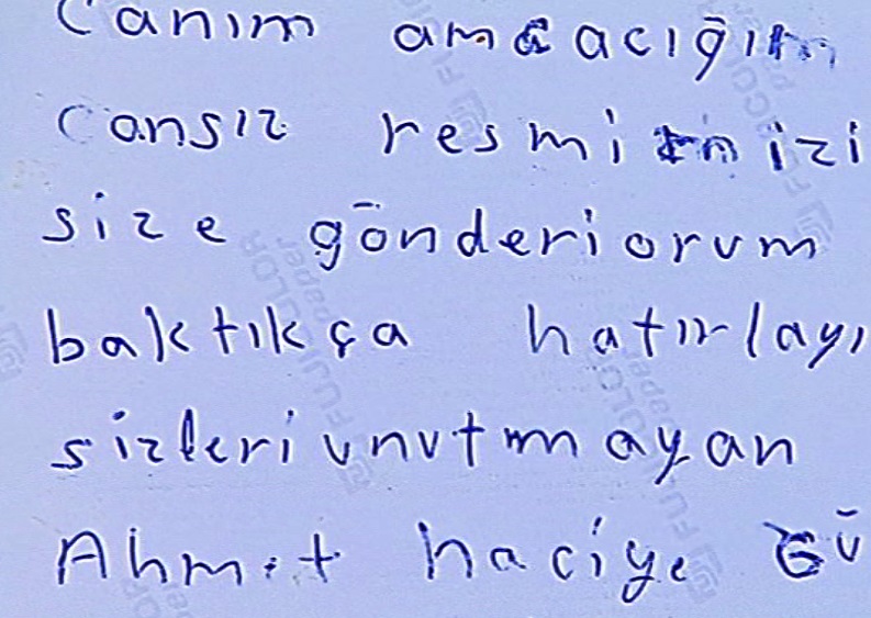 Γράμμα της οικογένειας του αδελφού του Γιάννη Αναστασιάδη από τη Σμύρνη
